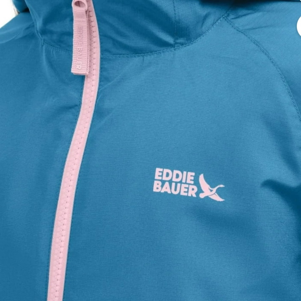 NWT Eddie Bauer Kids Blue and Pink Hooded 3-in-1 Jacket Size M 10/12 - Picture 10 of 11